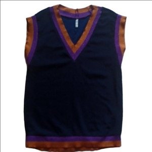 ZARA Oversized Sparkly Metallic V-neck Vest, S